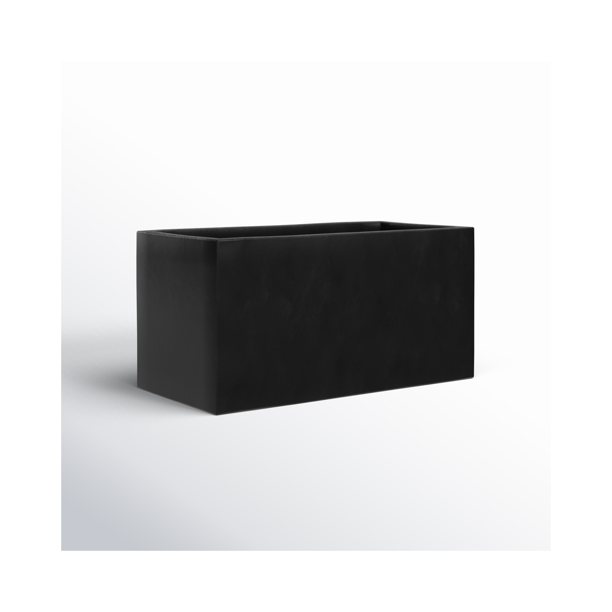 Connoisseur Handmade Planter Box, Black, 8" H x 16" W x 8" D