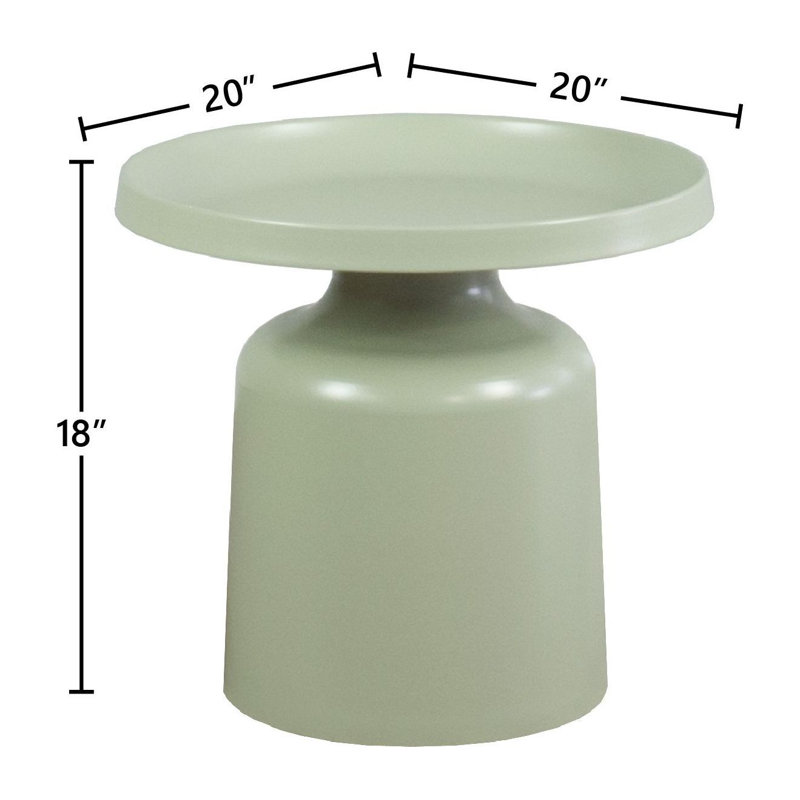 Table de bout à plateau Dewall, Vert