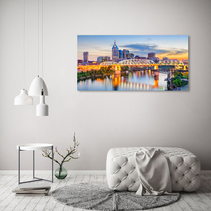 Tennessee USA Bridge - Wrapped Canvas Print