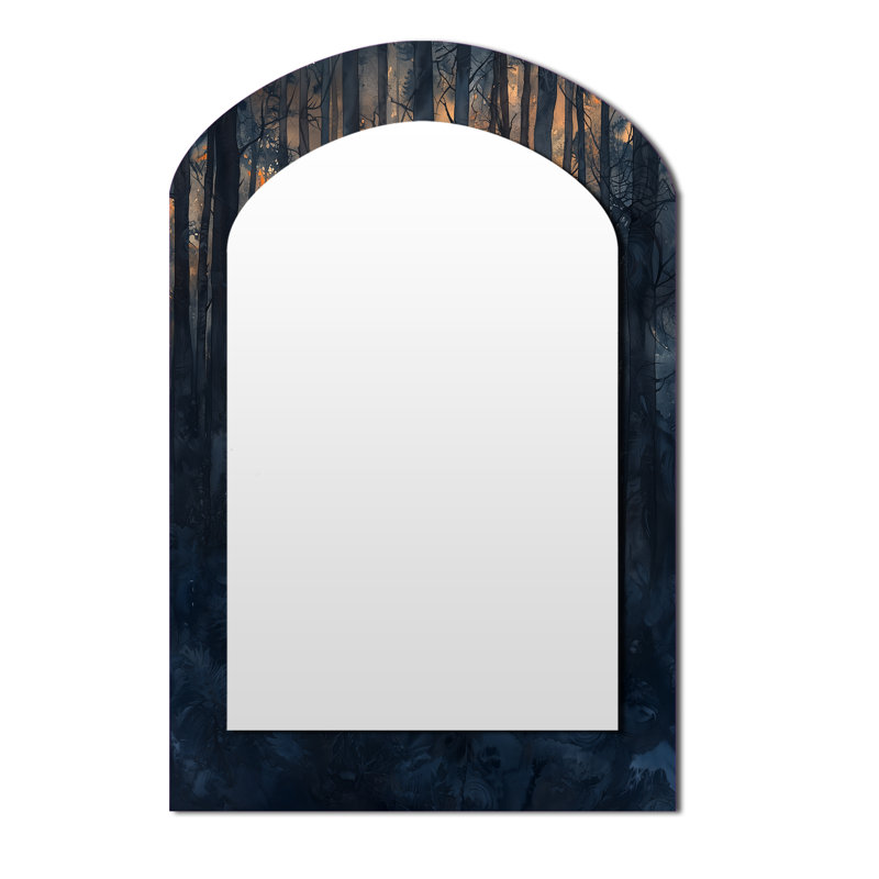 Miroir mural moderne, ambre moderne et harmonie, 43 po x 33 po