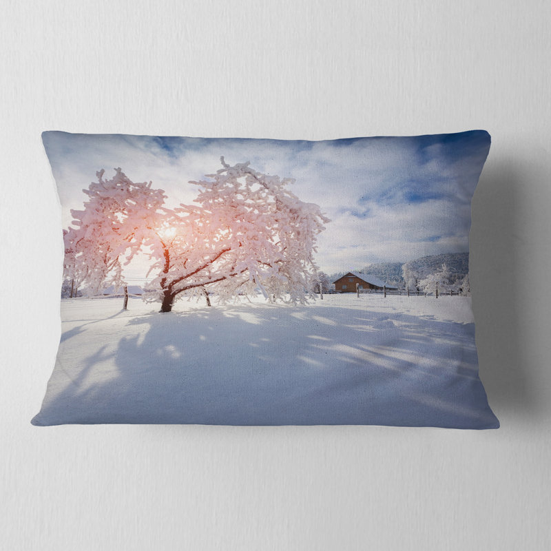 Coussin lombaire lever de soleil en montagne