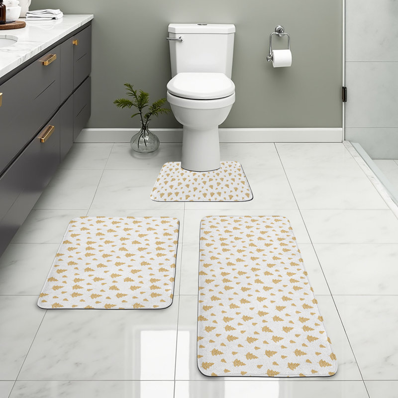  Ensemble de tapis pour salle de bain 3 pièces Forest