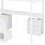 Structure de lit mezzanine avec escalier de rangement avec main courante, commode avec tiroir, DEL, garde-robe ouverte-258157962-258157961