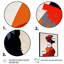 Silhouette rouge de Ludella avec des feuilles d'automne sur toile-1072288950-1072288944