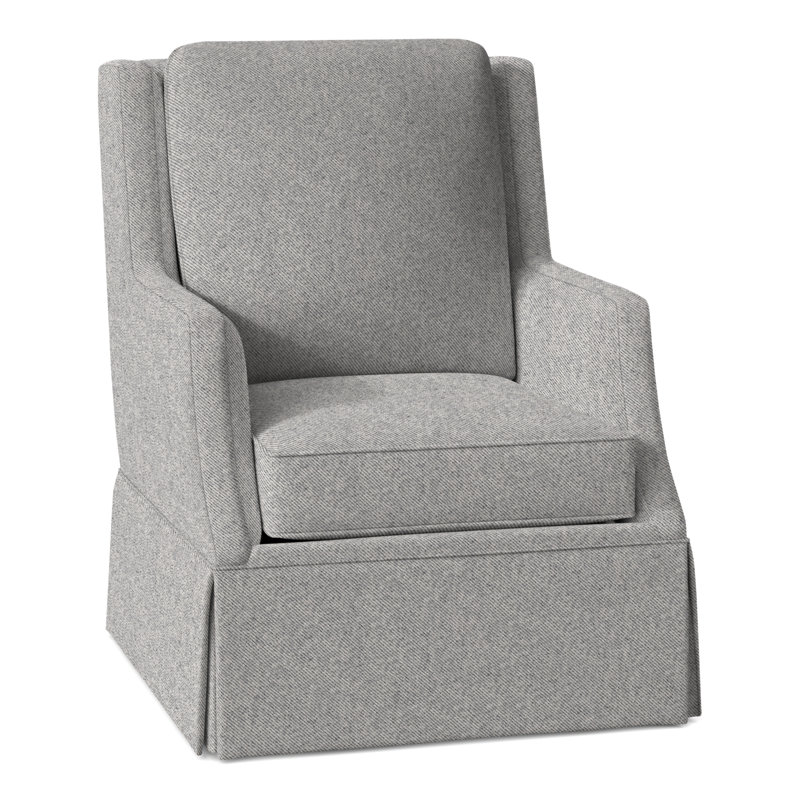 Fauteuil tournant Savannah, Flanelle Perigold Aspen gris clair