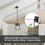 Luminaire suspendu lanterne noir mat 1 lumière Janon