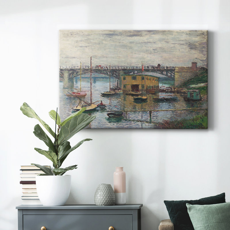 Paysage rétro-CLV, Toile tendue, H 19 po x l 28 po x P 1,5 po