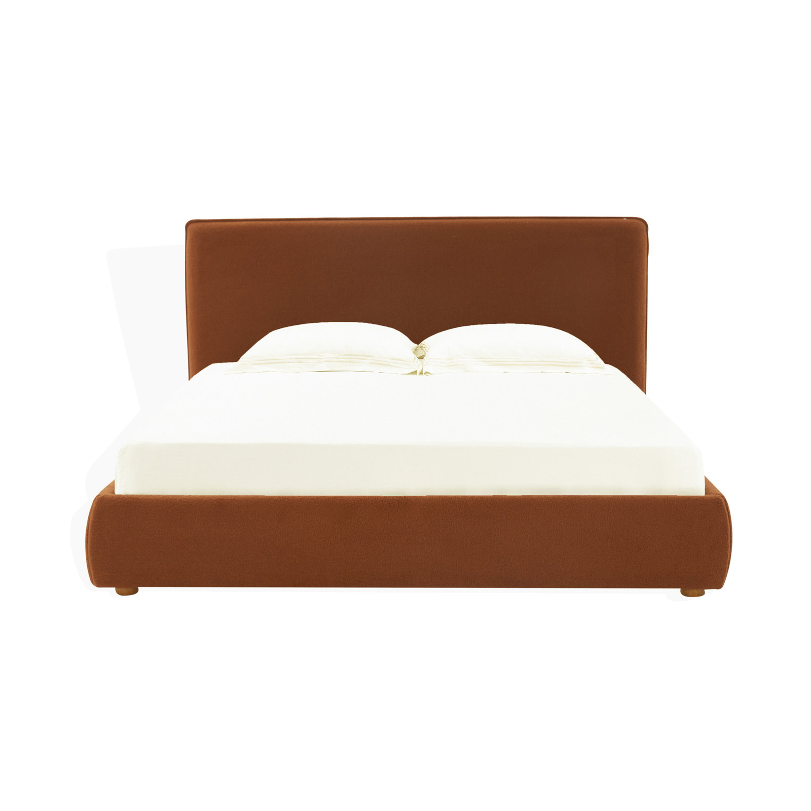 Callahan Linen Upholstered Bed, Queen, Light Brown Chenille