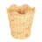 Woven Water Hyacinth Wastebin With Scalloped Edge