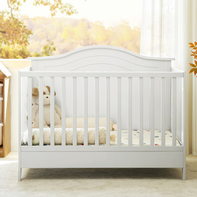 Andiona 53.74"W Traditional 5-in-1 Convertible Baby Crib