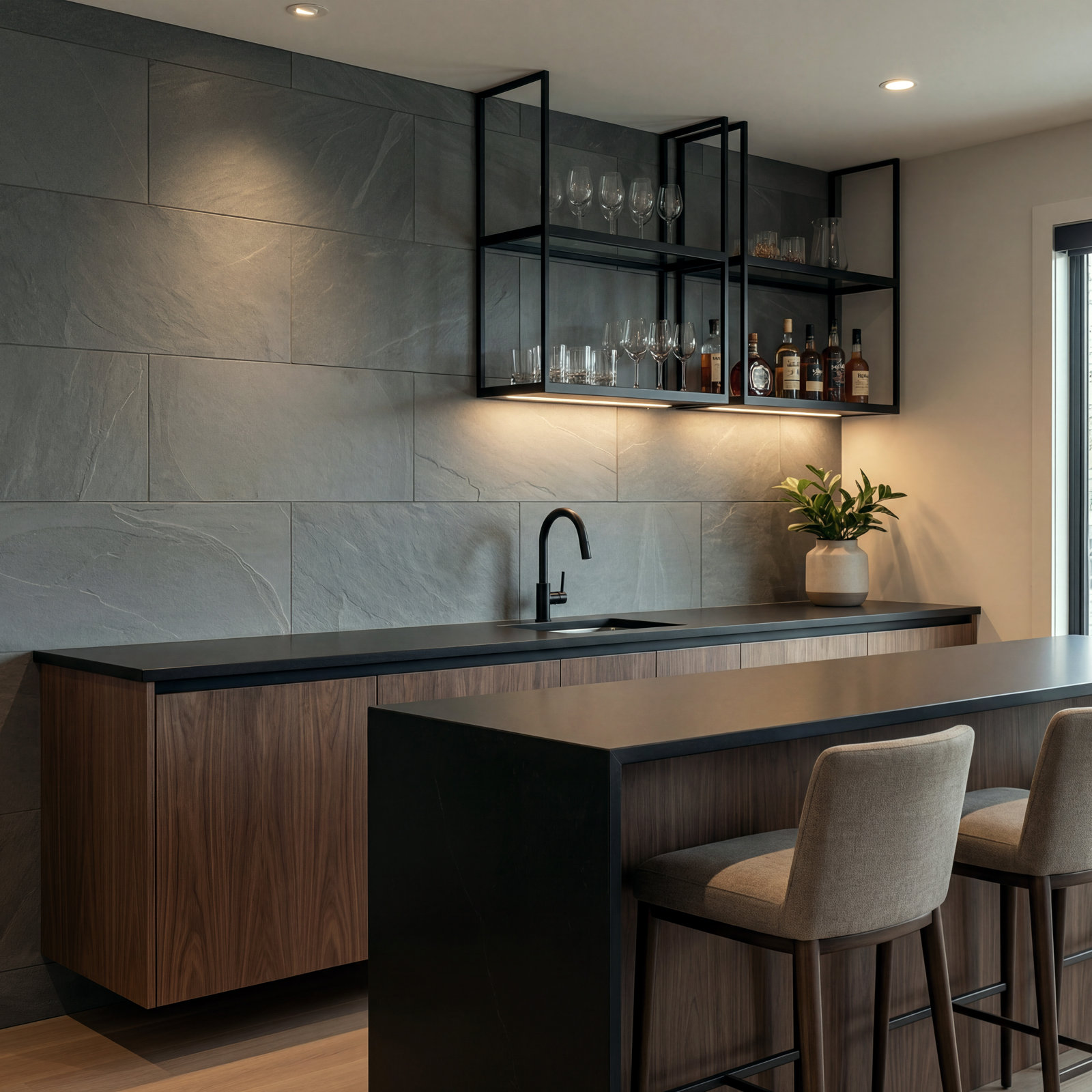 Camden 18 in. x 36 in. Gauged Slate Floor and Wall Tile, Mist