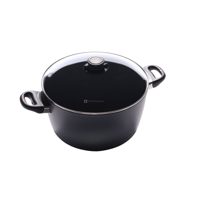 Swiss Diamond Non-Stick Aluminum Pot Set, 8.5 qt.