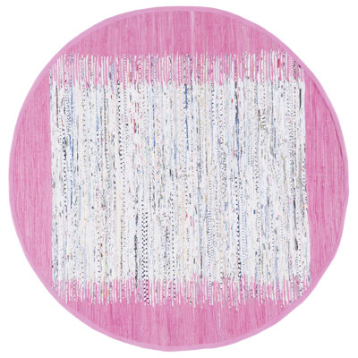 Paschall Cotton Ivory/Pink Area Rug