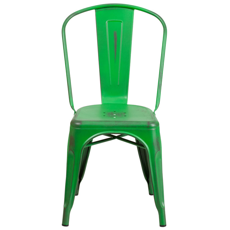 Chaise empilable Dickens, Vert vieilli