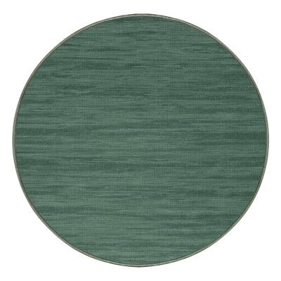 Machine Washable Solid Green Area Rug