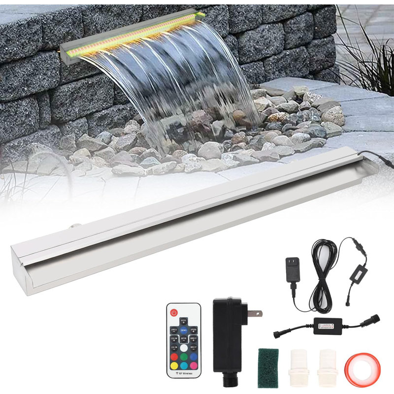 Weather Resistant Fountain, 17cm H x 20cm W x 67cm D