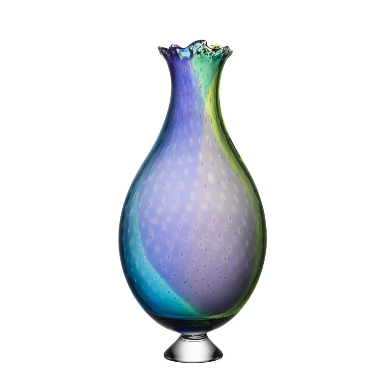 Poppy Handmade Glass Table Vase, 22" H x 8.25" W x 8.25" D