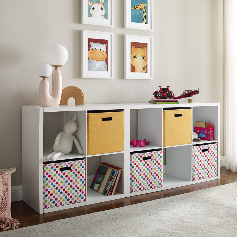 Chrisine Cube Bookcase, (6 Shelves) 44" H x 30" W x 13" D, White