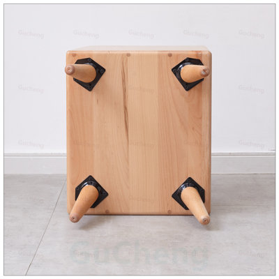Pure Solid Wood Bedside Cabinet with Ample Storage, Modern Design, and Durable European Beech Construction for Nordic Bedrooms