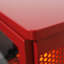 Foyer électrique autoportant de 18 pouces en rouge avec flamme 3D, double protection, chaleur 1400W / 700W, 5000 's, 50000 heures de DEL, conception panoramique, base amovible, poêle à commandes simples, finition,