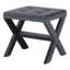 Banc d'appoint rembourré en velours avec garniture cloutée-488335128