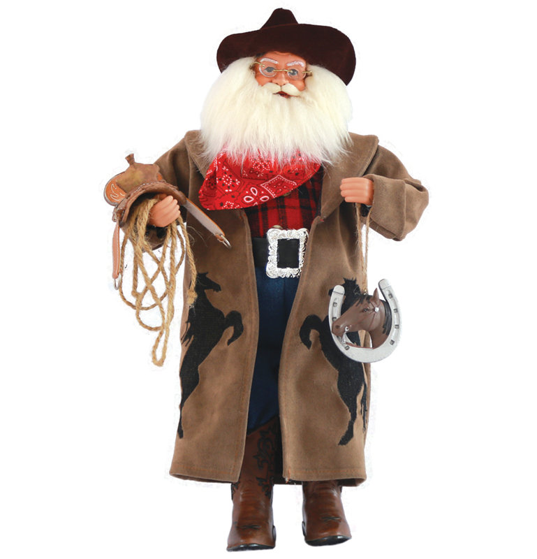 Figurine de cowboy avec fer à cheval