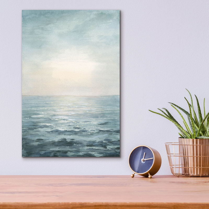 Art mural en verre acrylique «So passer Sea» par Danhui Nai, H 16 po x l 12 po x P 0,13 po