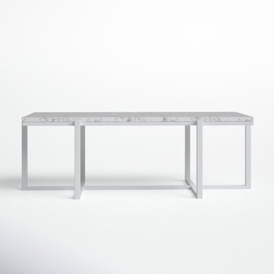 Megara 52'' Marble Outdoor Coffee Table