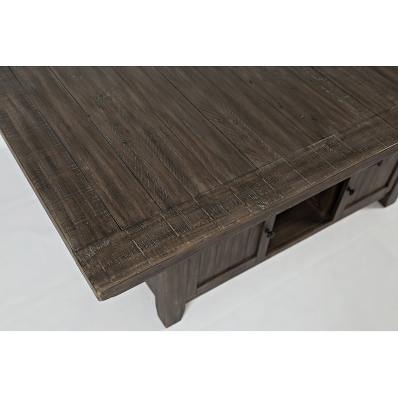 Hebden Extendable Pine Solid Wood Top Pedestal Dining Set, Barnwood, 7 Pieces: Table, 6 Chairs