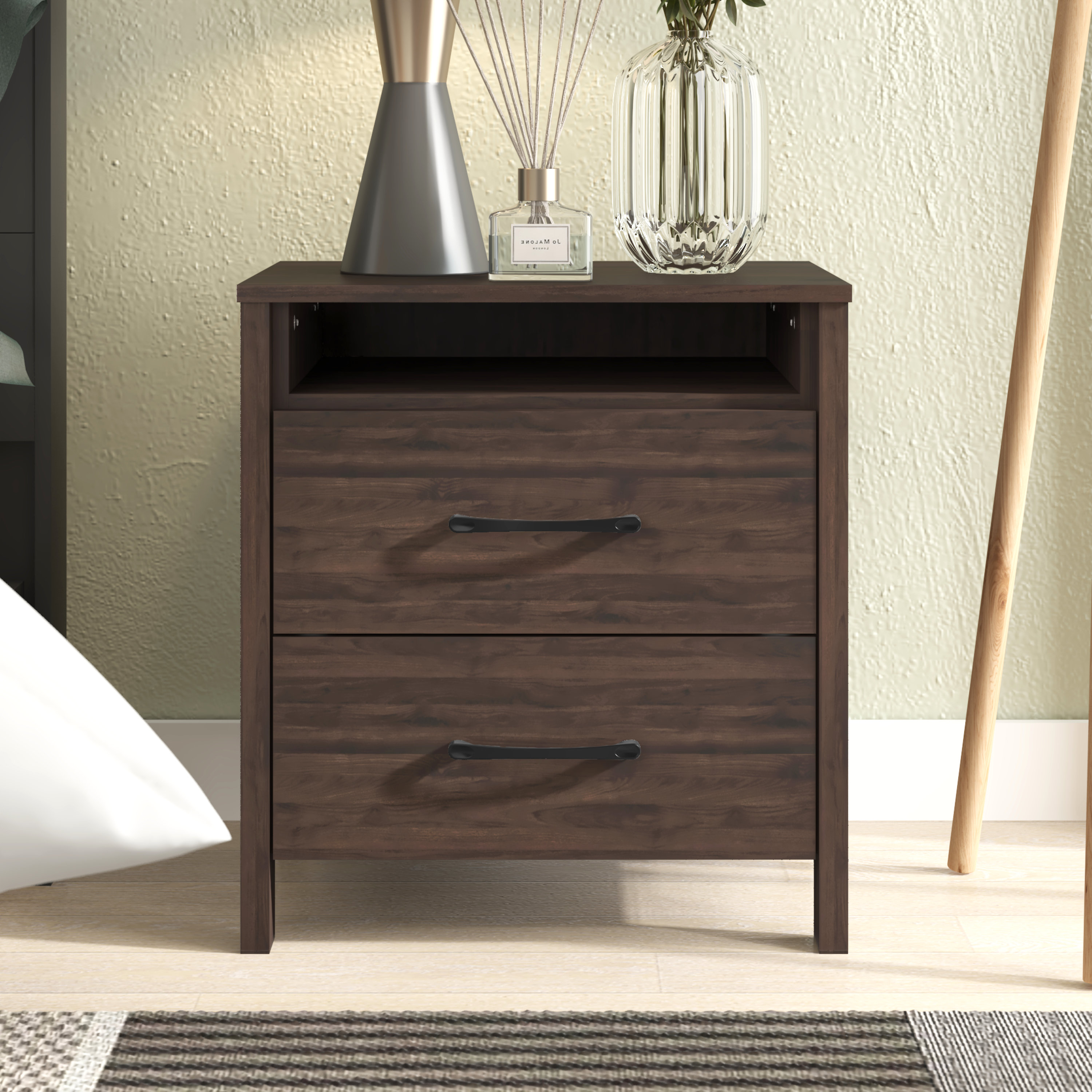 Wade Logan® Allysyn 22.7" 2 Drawer Nightstand & Reviews | Wayfair