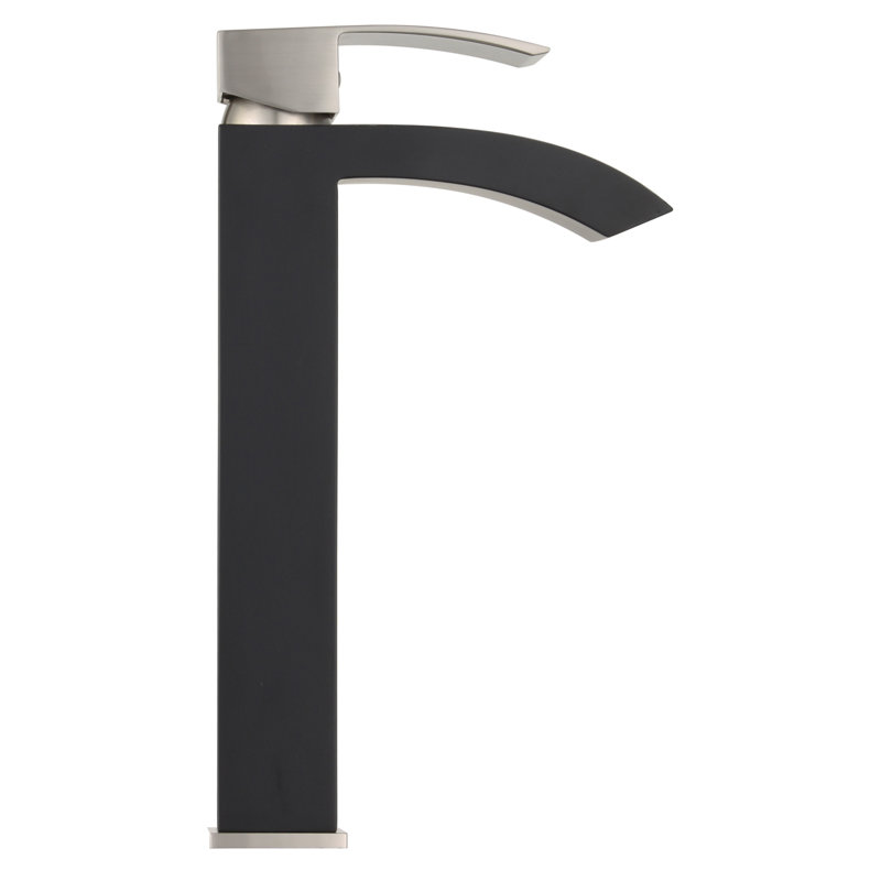 Marella Vessel Sink Faucet Single-handle Bathroom Faucet, Matte Black/Brushed Nickel