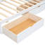 Lit de jour simple avec deux tiroirs de rangement, armoires de rangement et ports USB-709505597