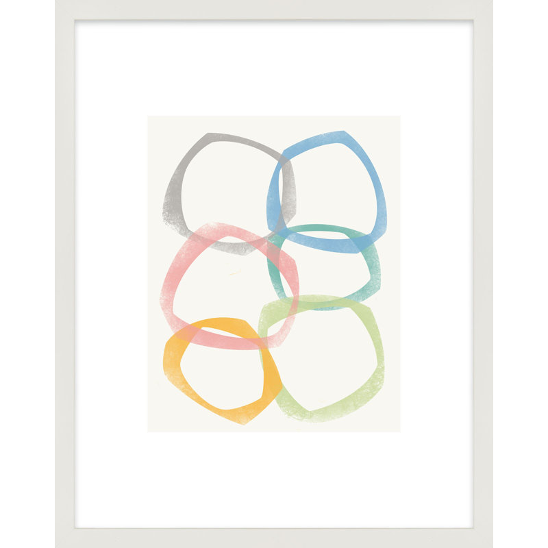 Cacilia " Link 1 " by Jacques Pilon Painting Print, White, 20" H x 16" W