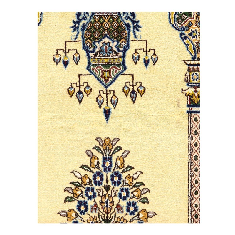 Meliodas Hand Woven Cotton and Wool Oriental Area Rug