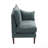Contemporary 5Pcs Modular Sectional Set One Arm Chairs Armless Chair Ottoman L-Shaped Sectional Mineral Morgan Fabric