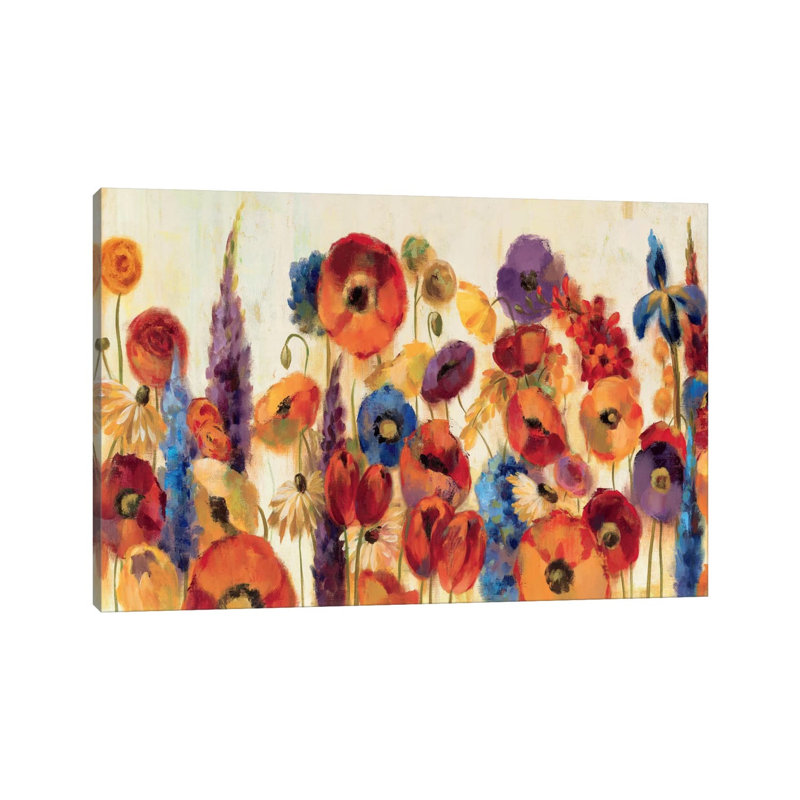 Joyful Garden by Silvia Vassileva - Wrapped Canvas Painting, 152.5 cm H x 101.5 cm W