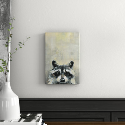Oh Raccoon Wrapped Canvas Painting