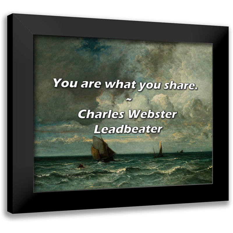 Charles Webster, citation de plomb: Vous êtes ce que vous partagez.