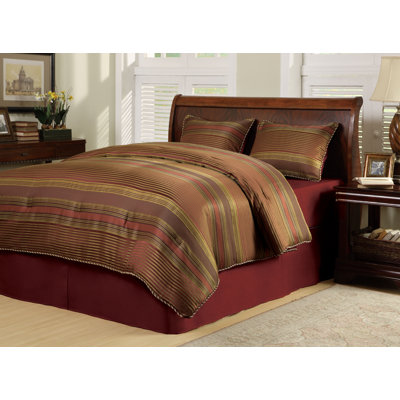 Montelongo Traditional Polyester Striped Comforter