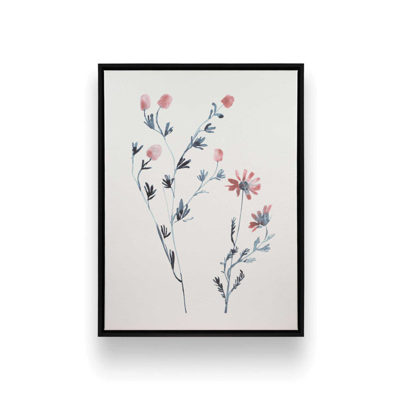 Reproduction d'art «Dicat Botanical» par Dogwood, L 24 po x H 32 po, Toile avec cadre, Noir