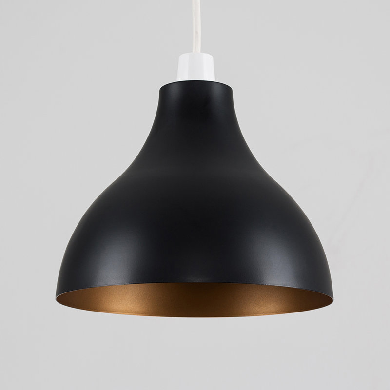 17cm H Metal Bowl Pendant Shade ( Screw On ), Gold