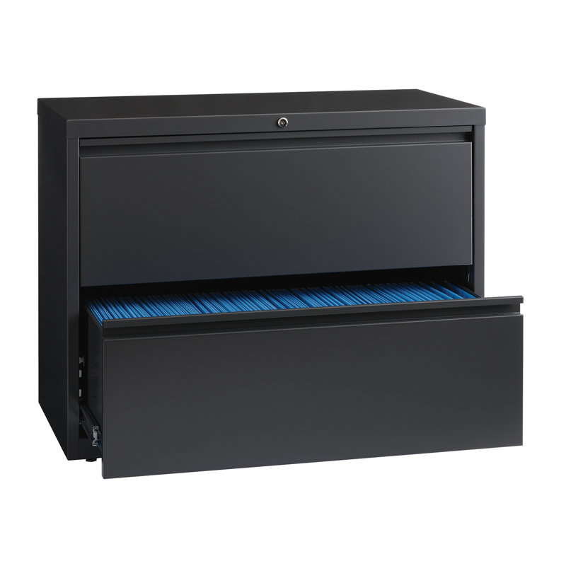 36'' Wide 2 -Drawer Steel File Cabinet, Charcoal