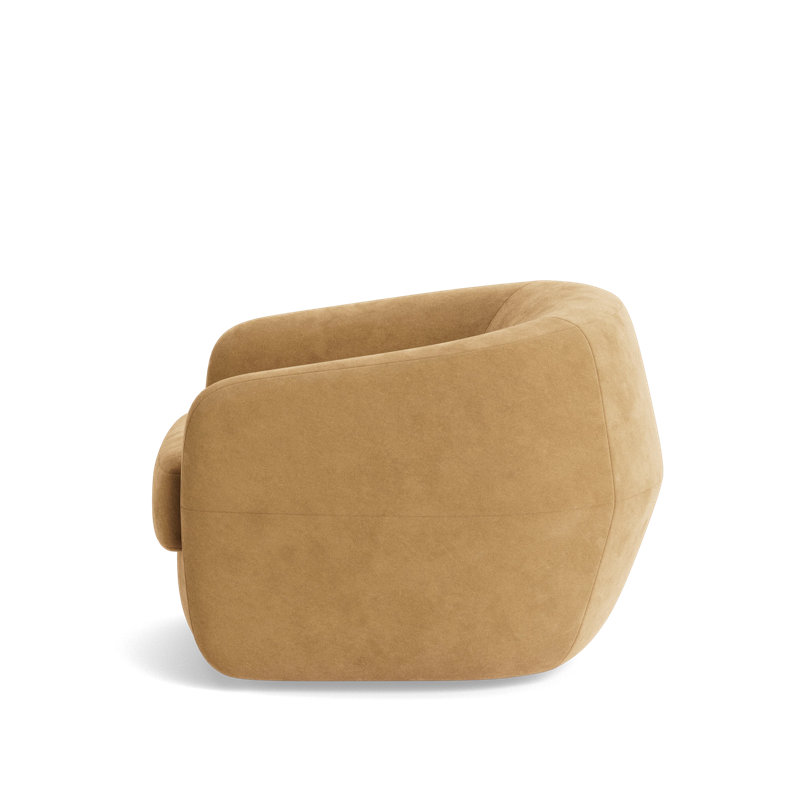 Elaine Swivel Chair, Performance Velvet - Nutmeg