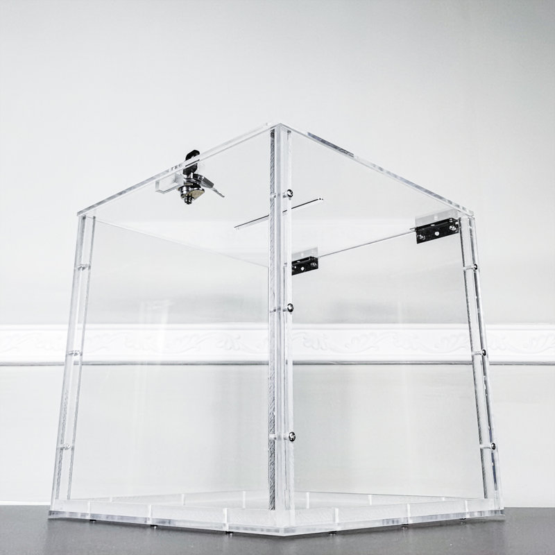12 x 12 x 12" Clear Donation Box Plexiglass Acrylic Fundraising Ballot Tithing Box