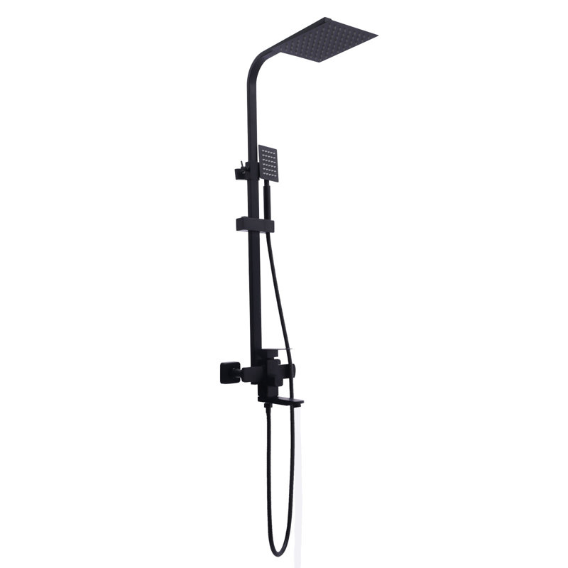 Luminaire de douche à pluie avec bec de baignoire mural