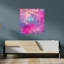 Vibrant Geometric Triangles Abstract Colorful Geometric Lilac Violet Wall Art Print 1 Piece Wrapped Canvas Wall Art-1082650924