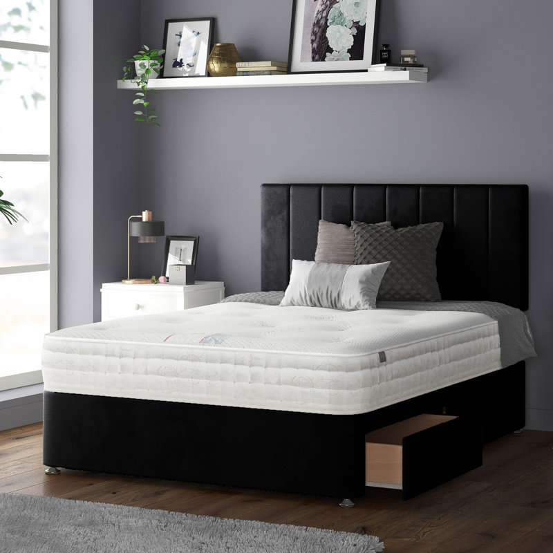 Hedley Upholstered Headboard, Double (4'6), Black
