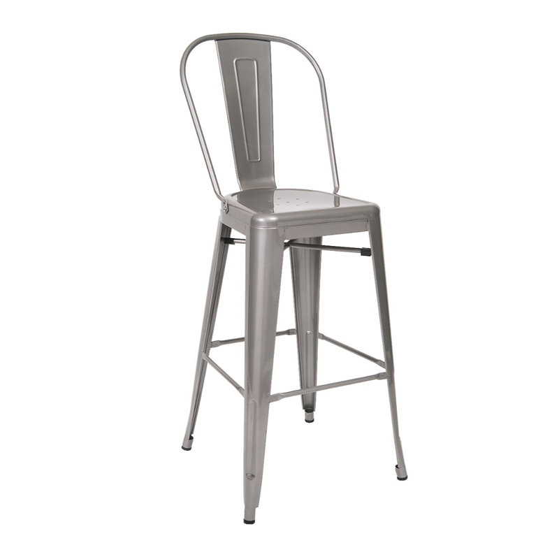 Tabouret de bar 30 po, Gris clair