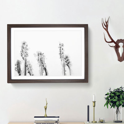 Multiple Guitars in Abstract - Framed Print