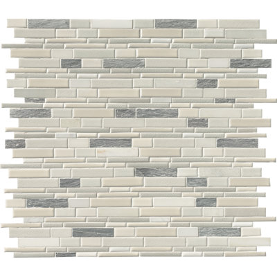 Altara Interlocking 12 in. x 15 in. Porcelain Stone Mosaic Floor and Wall Tile